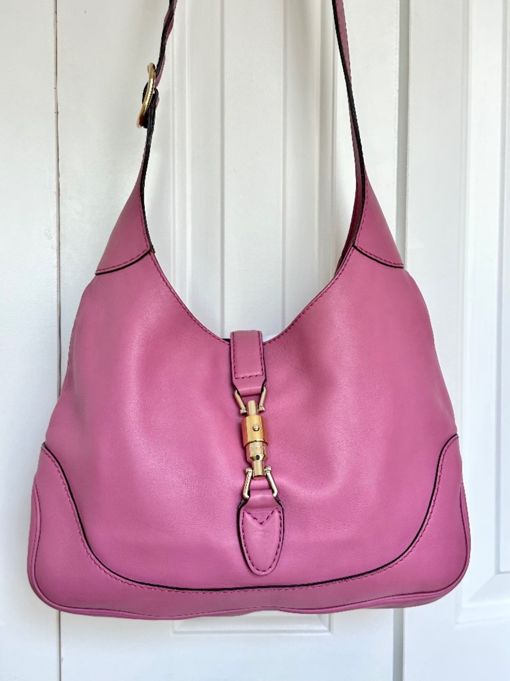GUCCI Jackie Medium Hobo Bag - Wild Rose Leather - Pristine - Picture 2 of 14